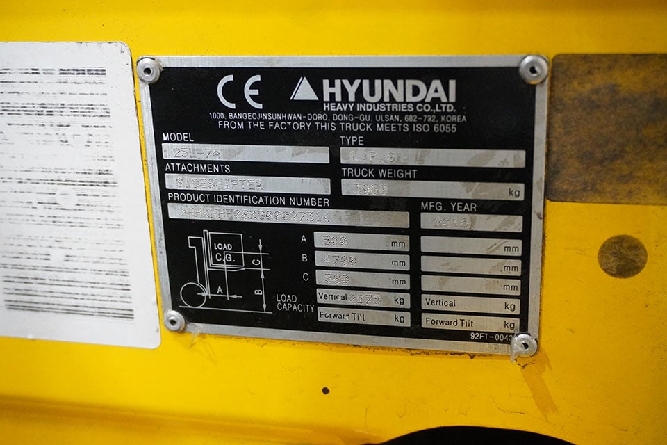 Hyundai 25L-7A Counterbalance