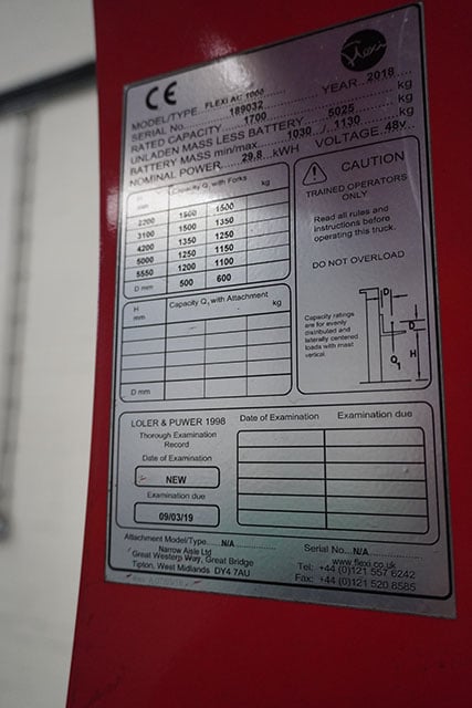 Flexi AC 1000 Articulated Forklift 14550