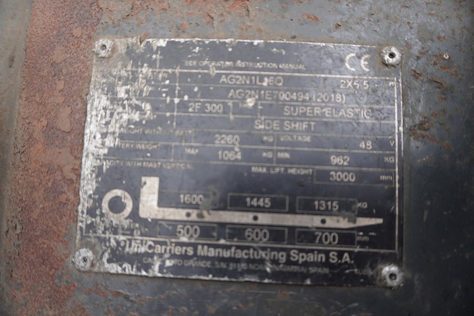2018 TCM AG2N1L16Q Electric Counterbalance 