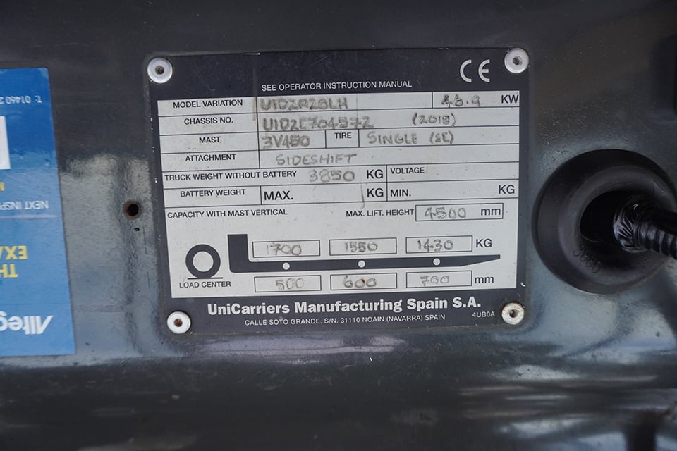TCM UG1D2A20LH LPG Counterbalance
